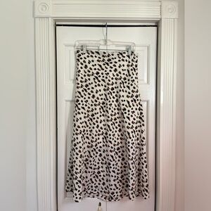 Wishlist Animal Print Midi Skirt women’s size Large side zip fully lined
